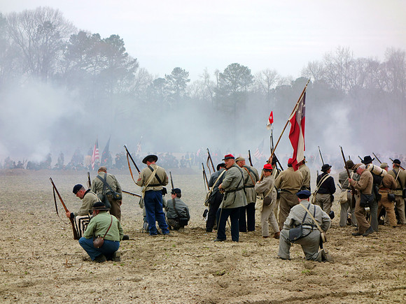 Looking for Reinforcements, Bentonville, NC  2015  Civil War Reenactment