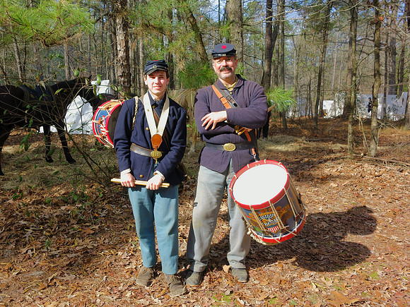 Union Drummers, Bentonville, NC  2015  Civil War Reenactment