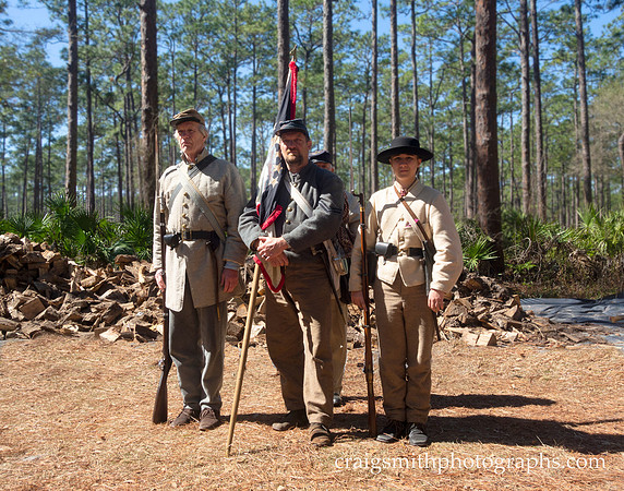 Confederate Color Guard,  Civil War Reenactment at Olustee, FL 2023