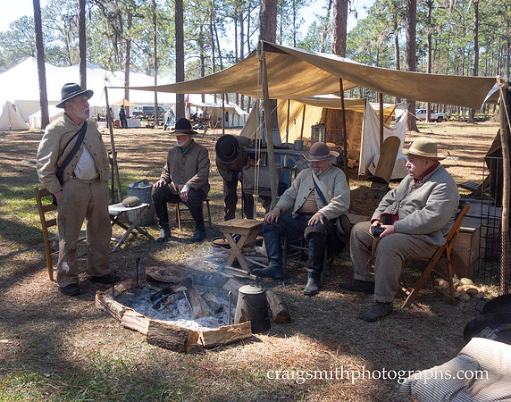 Confederate Veterans,  Civil War Reenactment at Olustee, FL 2023