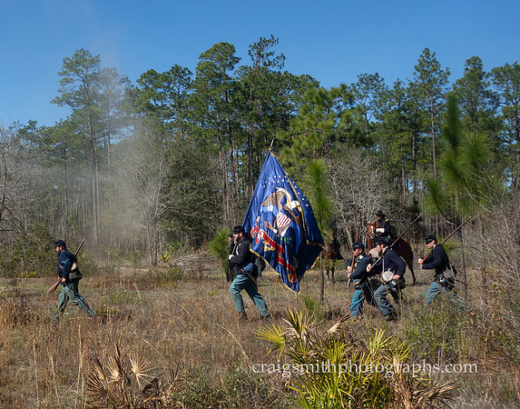 Regimental Flag, Civil War Reenactment at Olustee, FL 2023