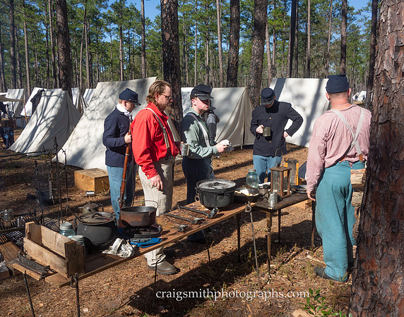 Union Camp Kitchen, Civil War Reenactment at Olustee, FL 2023