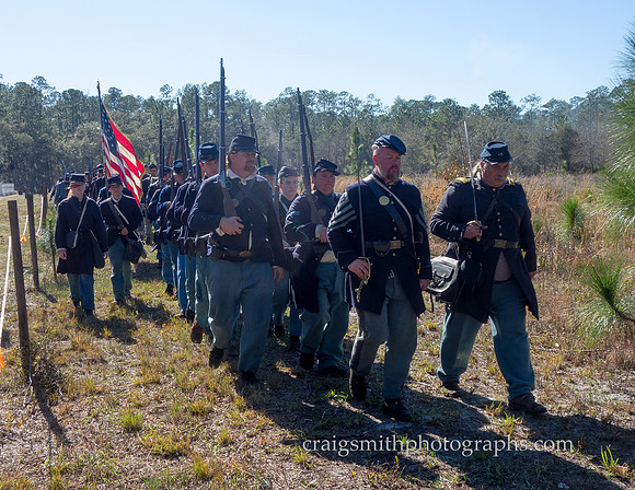 Union Column, Civil War Reenactment at Olustee, FL 2023
