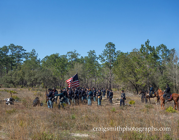 Union Regiment, Civil War Reenactment at Olustee, FL 2023