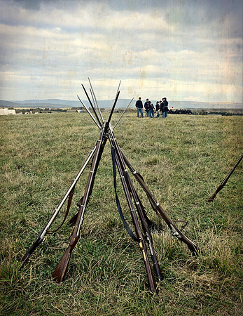 Muskets, Cedar Creek, VA, 2014  Civil War Reenactment