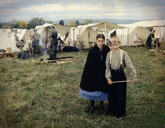Sister and Brother, Cedar Creek, VA  2014  Civil War Reenactment