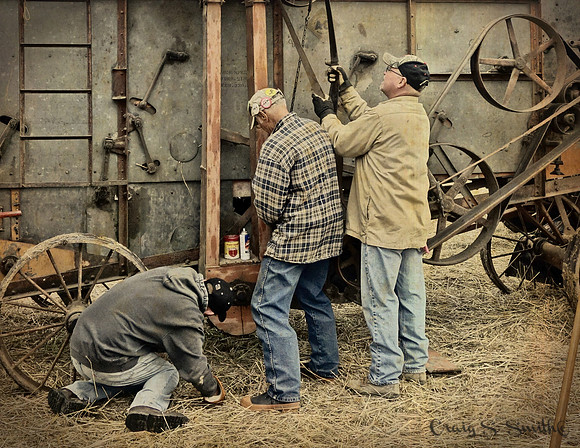 Teamwork at the Threshing Bee, Nowthen, MN  2018