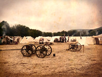 Civil War photographs, artillery, Confederate, camp, dinner,