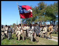 Confederate color guard at the battle of Perryville, Kentucky reenactment, 2016