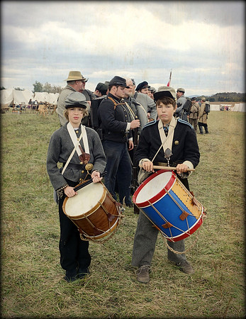 Confederate Drummer Boys,  Cedar Creek, VA  2014  Civil War Reenactment