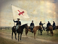 Flag Bearer, Cedar Creek, VA  2014  Civil War Reenactment