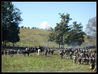 Confederates prepare to take Parson's guns on the Open Knob, at the battle of Perryville, Kentucky reenactment, 2016