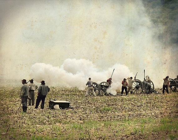 Confederate Artillery in Action, Chickamauga, 2013